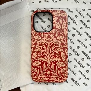 New Society6 iPhone 14 Plus Tough Case in Orange Damask
